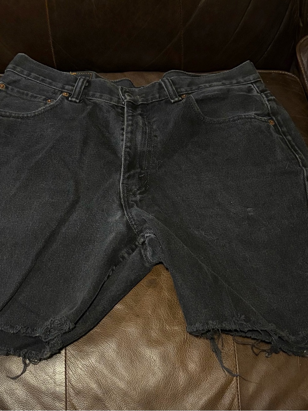 Levi's Black Cutoff Denim Shorts
